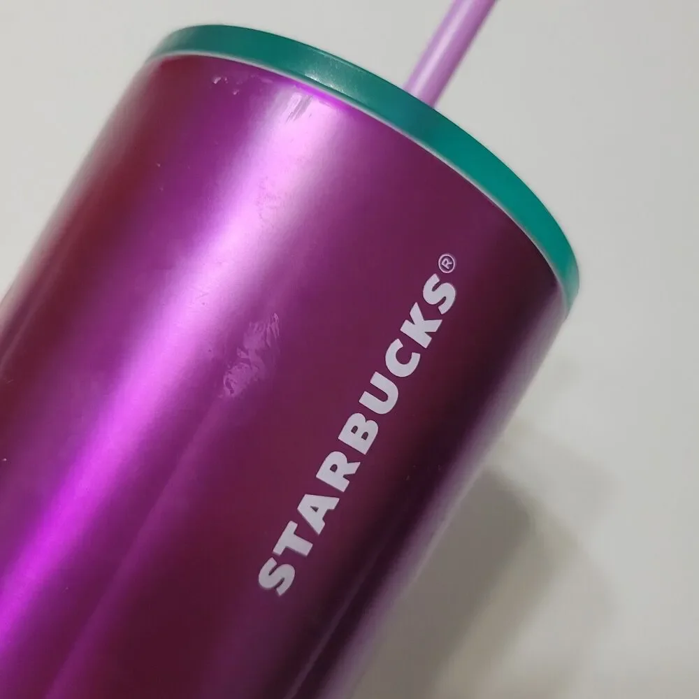 Starbucks‎ Tumbler Spring 2022 Bright Purple Stainless Steel 24 Oz Venti Cup